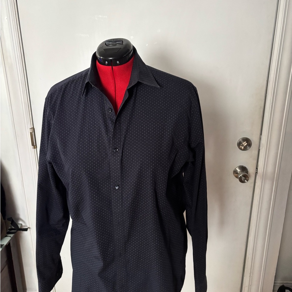 Men’s L slim fit H&M Black patterned Dress Shirt